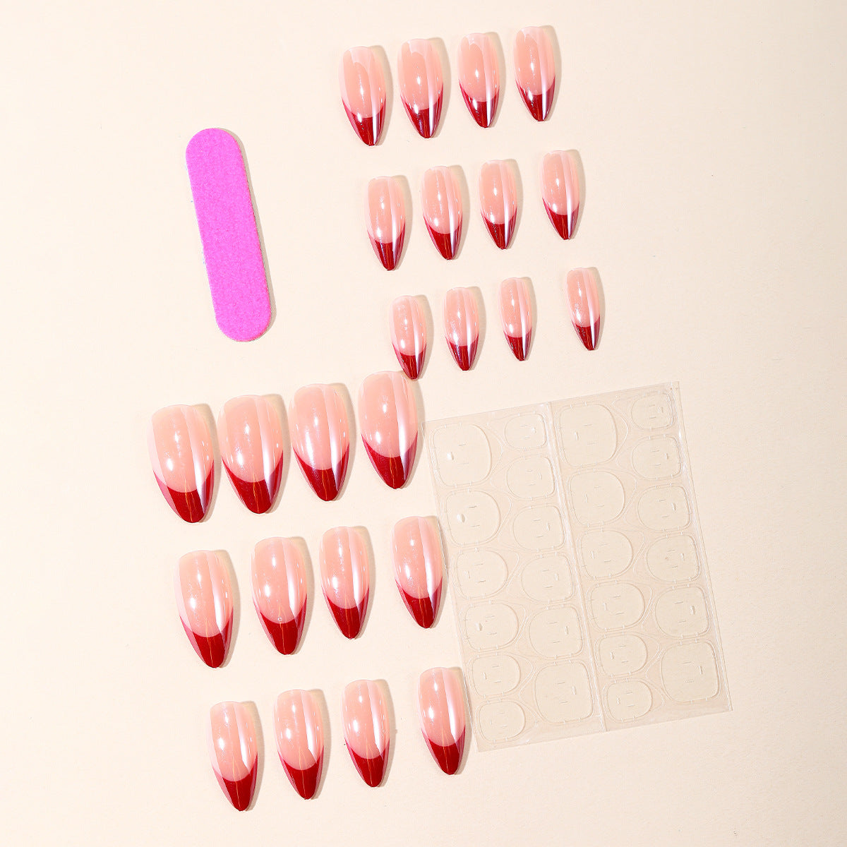 Premium French Tip Press-On Nail Set Brehn