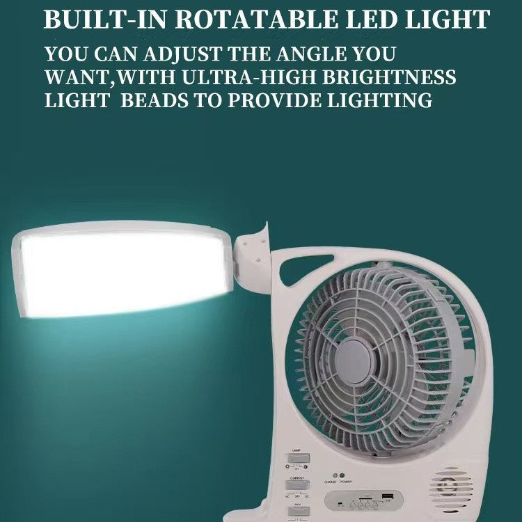 Unisex tragbarer Solarbetriebene Ventilator mit LED-Lampe Brehn