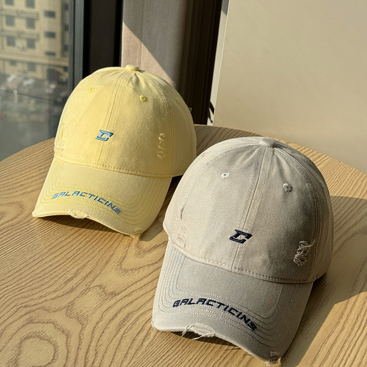 Herren Zerschlissenes Denim Baseball Cap Brehn