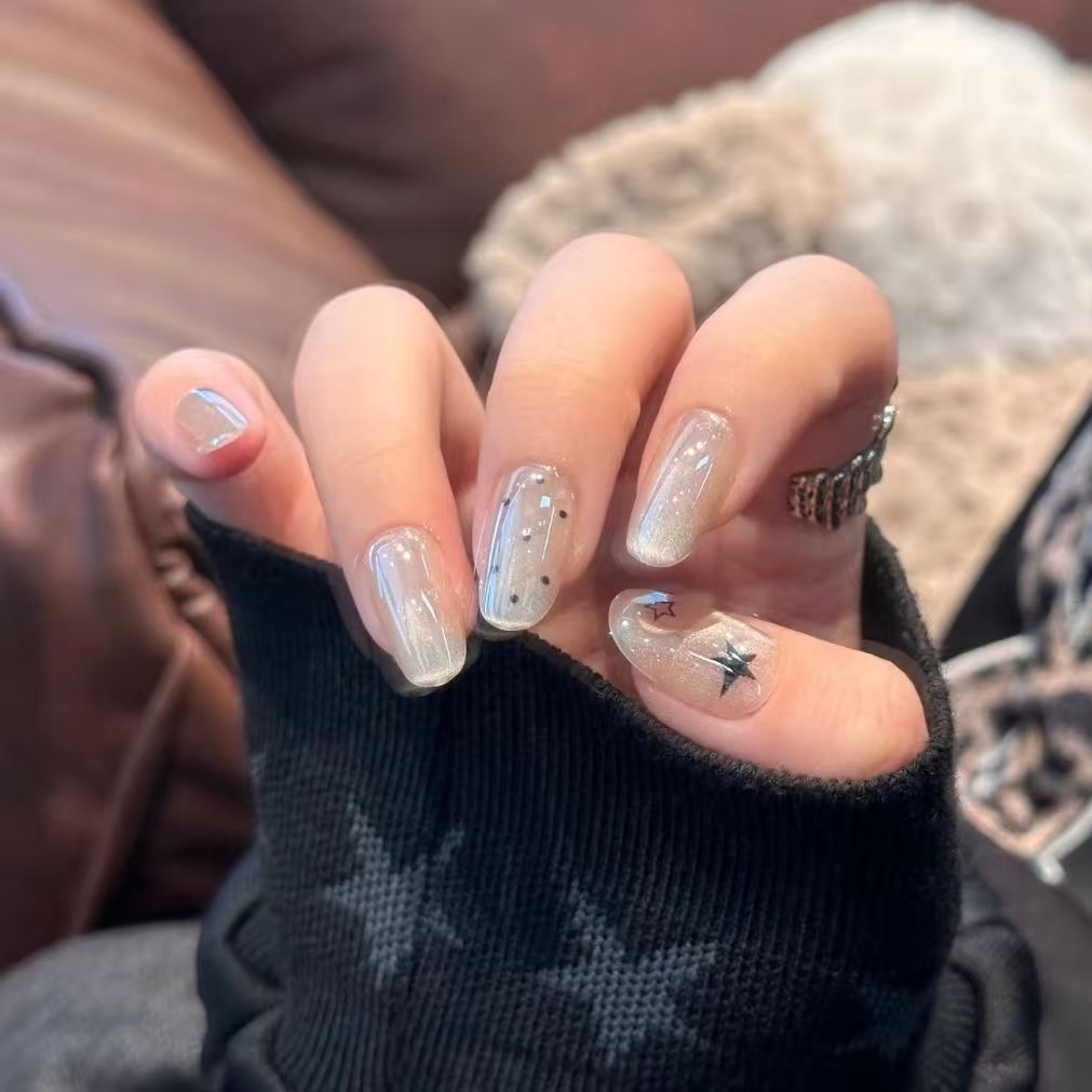 Glänzendes Sternen-Nagelkunst-Set Brehn