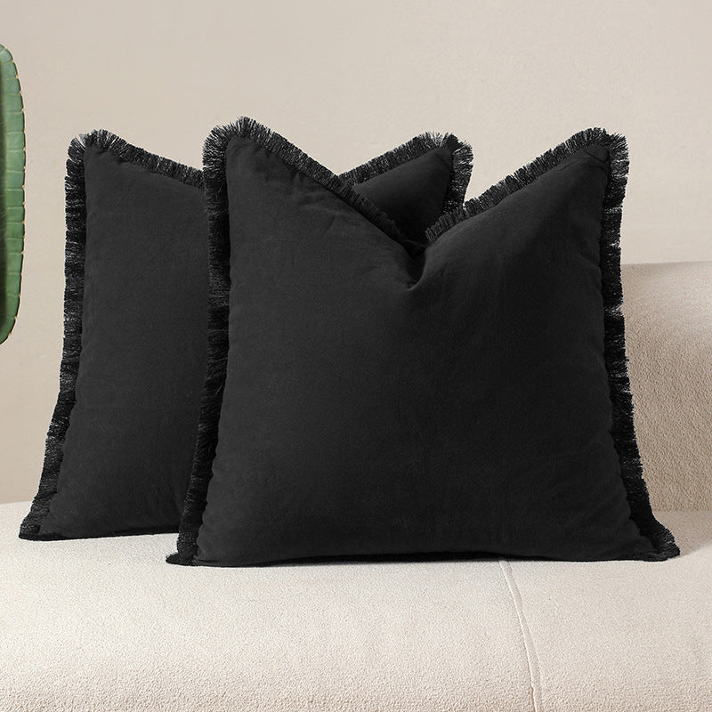 Fransende dekorative Wurfpillows