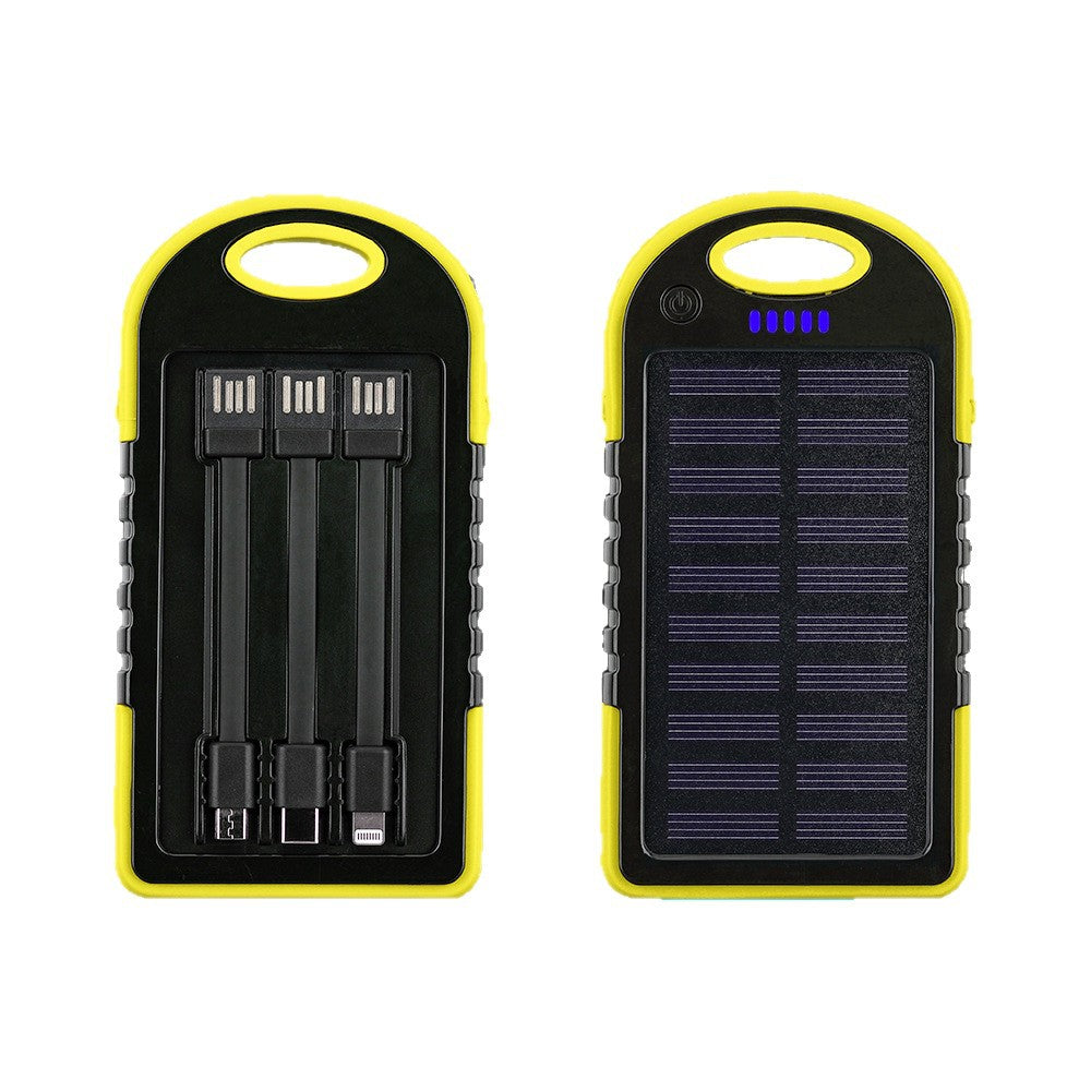 Tragbare Solar-Powerbank mit Integriertem Kabelmanagement und Schneller Ladefunktion Brehn