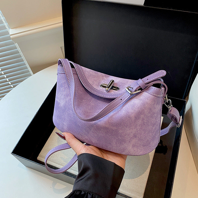 WoStylish Vintage Wildleder Hobo Tasche Brehn
