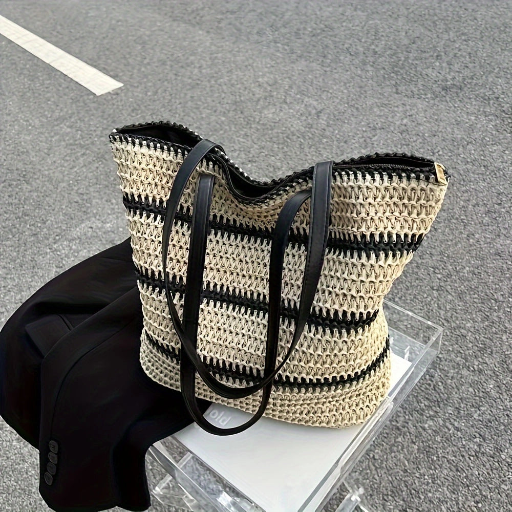 Großzügige Strandtasche Aus Geflochtenem Naturmaterial Brehn