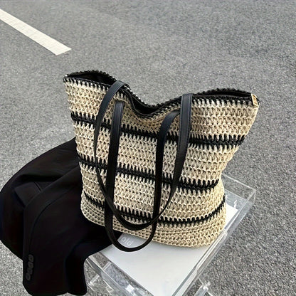 Großzügige Strandtasche Aus Geflochtenem Naturmaterial Brehn