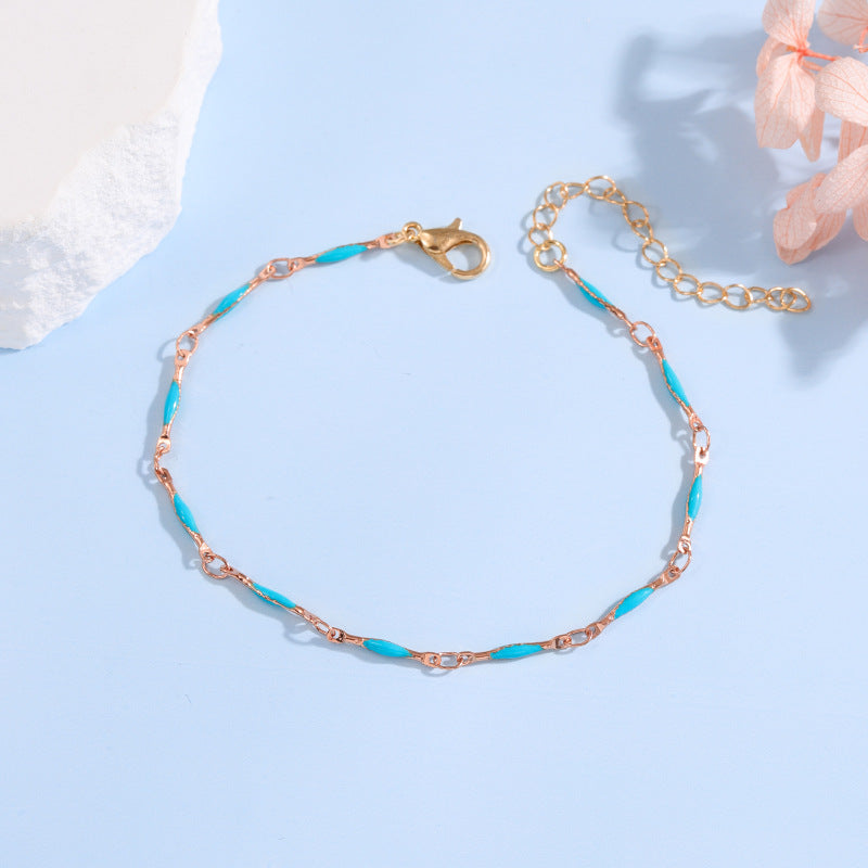 Elegante verstellbare Edelstein-Kettenarmband Brehn
