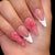Dekorative Lange Stiletto-Nagelerweiterungen Brehn