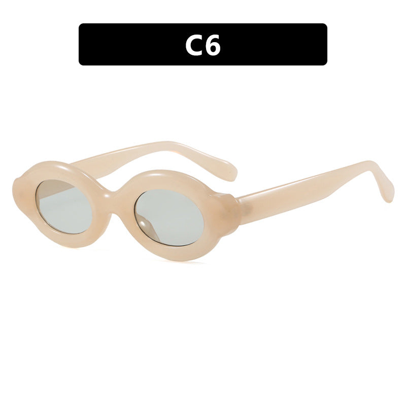 Damen Sonnenbrille im trendigen Retro-Design mit ovalen Gläsern Brehn