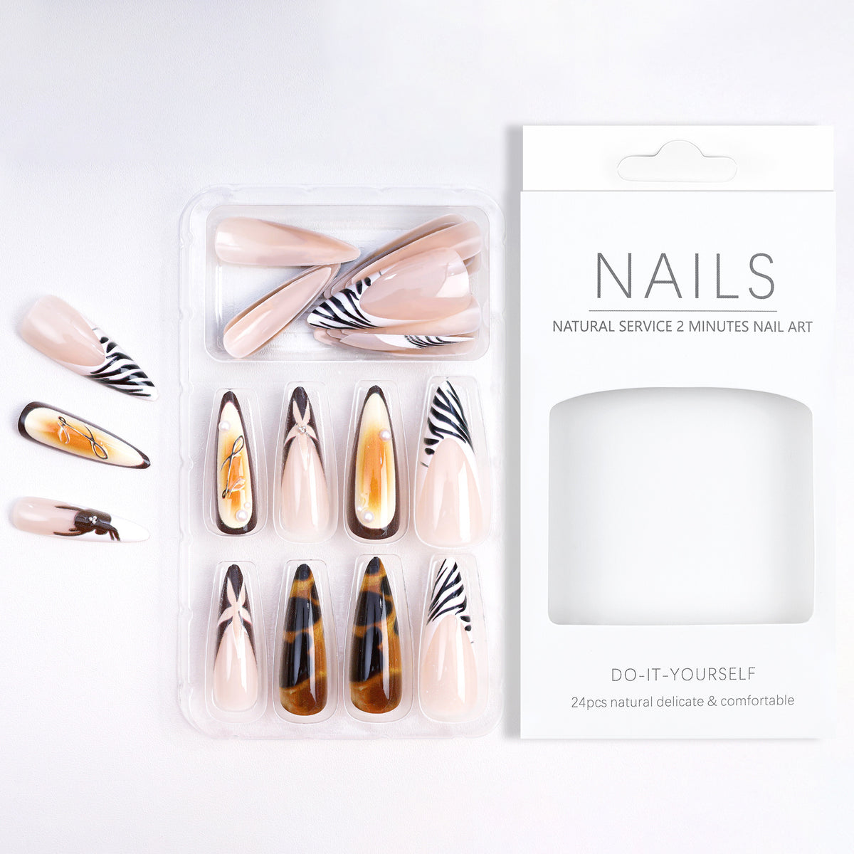 Kunstnägel mit eleganten Tropfen- und Tierdesigns Brehn