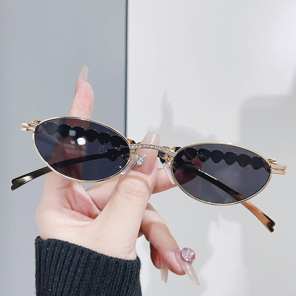 Statement Cat-Eye Optische Brille mit Kristallakzenten Brehn