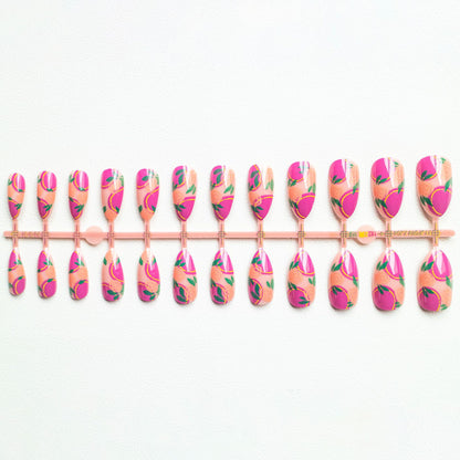 Floral Rose Acryl-Nagelkunst