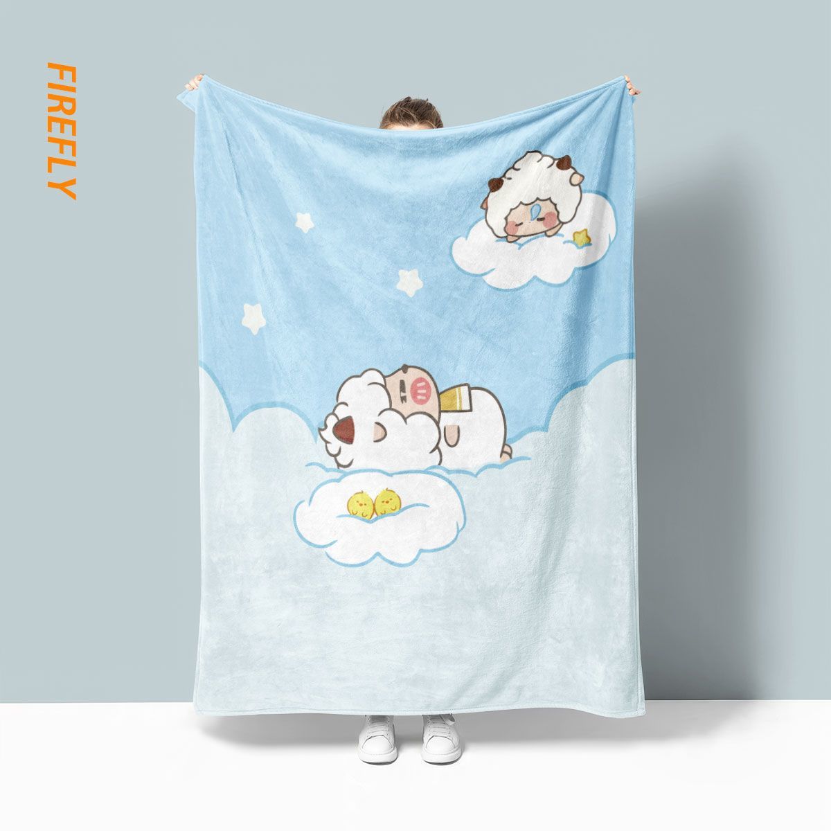 Verspielt Schaf-Themen Fleece-Decke