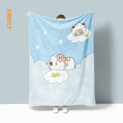 Verspielt Schaf-Themen Fleece-Decke
