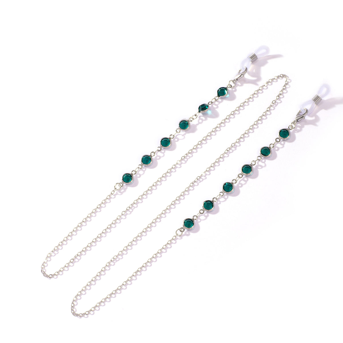 Stylischer Kristallketten-Brillenhalter Brehn