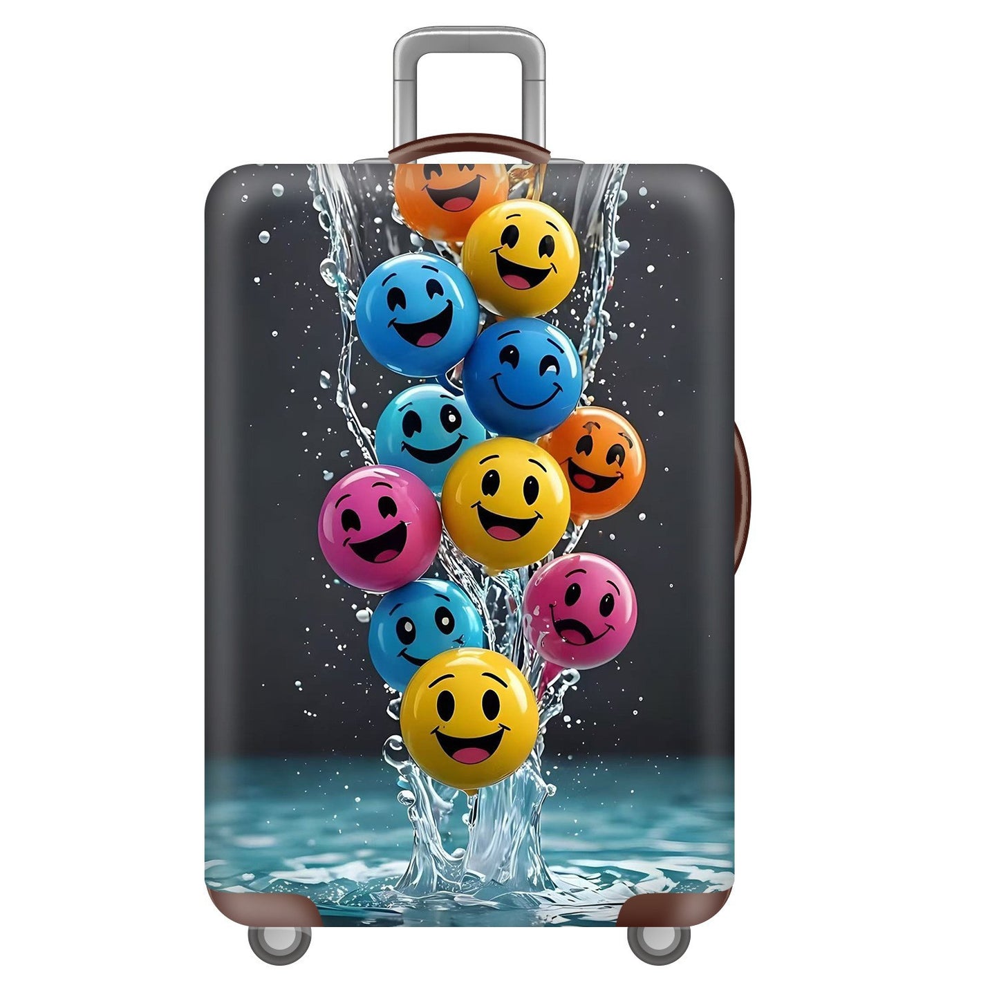 Unisex nan robuster Hartschalen-Trolley mit Löwenportrait Motivdruck, stoßfester ABS-Polycarbonat-Schale, mehrrädrigem Fahrwerk und TSA-Sicherheitsverschluss Brehn