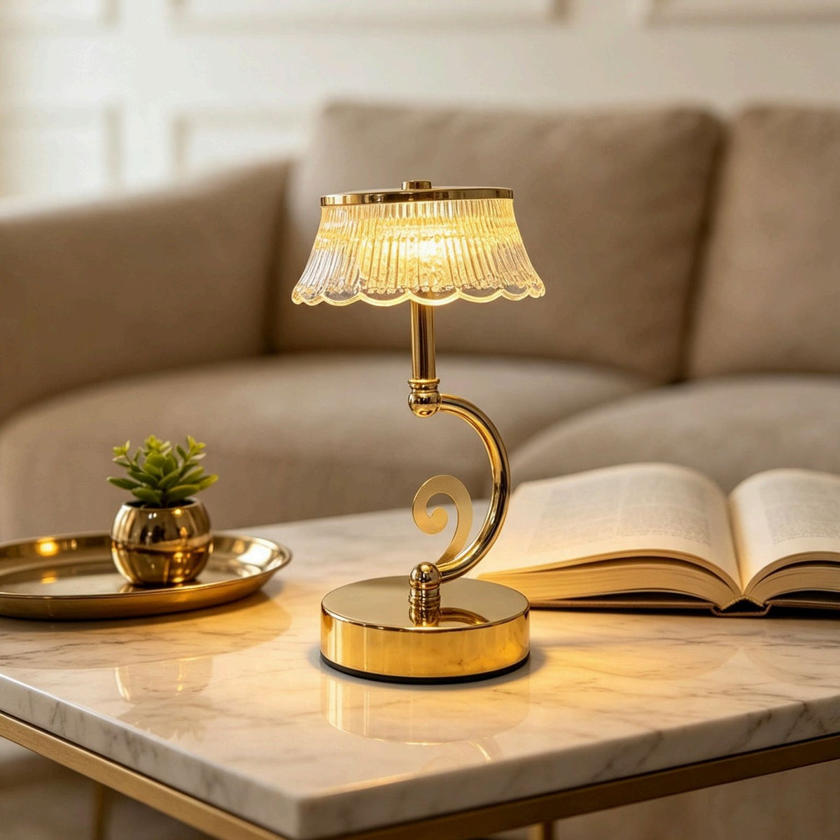 Dekorative Tischlampe