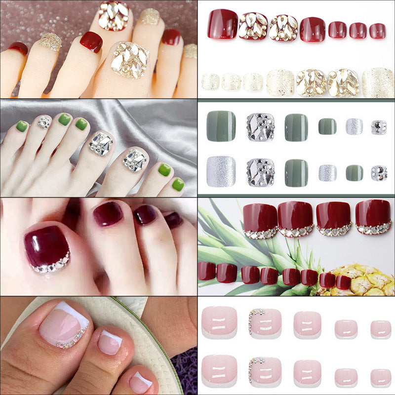 Premium Dekorativer Press-On Nagelset Brehn