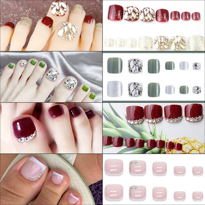 Premium Dekorativer Press-On Nagelset Brehn