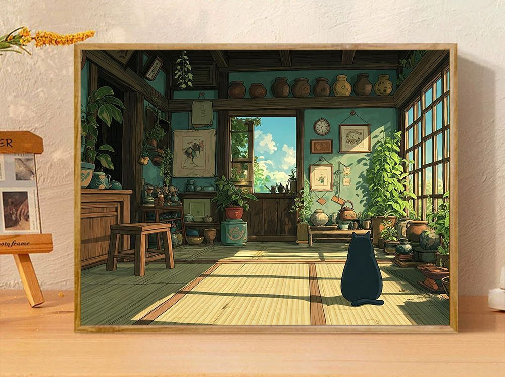 Verspielte Fantasieillustration Leinwandkunst Brehn