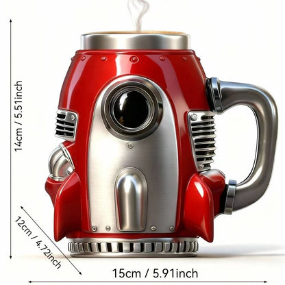 Kreativer Retro-Raketen Kaffeebecher Brehn