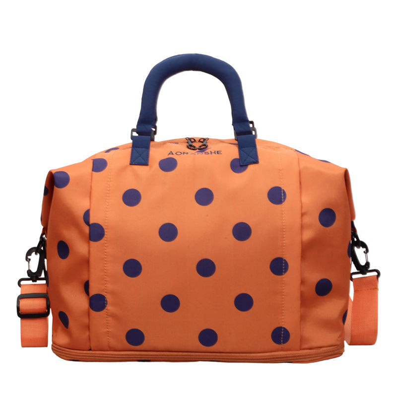 Stylische gepunktete Reisetasche