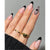 Stylische Stiletto Press-On Nägel mit Herz- und geometrischen Designs Brehn