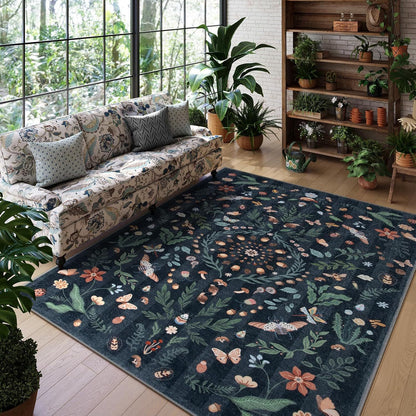 Floral bestickter Teppich