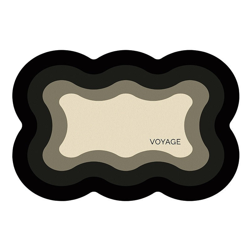 Stylische wolkenförmige Badematte
