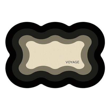 Stylische wolkenförmige Badematte