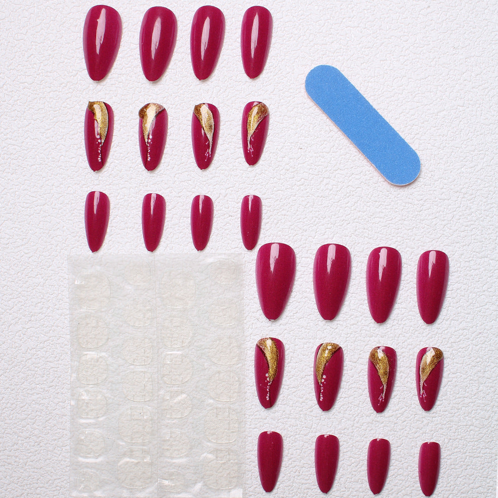 Elegante Stiletto Press-On Nagelkunst Brehn