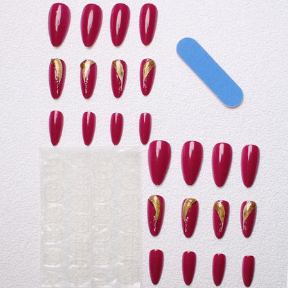 Elegante Stiletto Press-On Nagelkunst Brehn