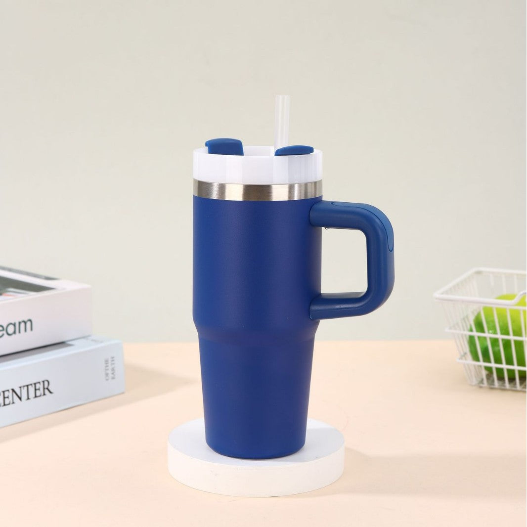 Unisex edler Isolierbecher mit praktischem Strohhalm Brehn