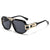 Statement Quadratrahmen Sonnenbrille mit dekorativen goldenen Akzenten Brehn