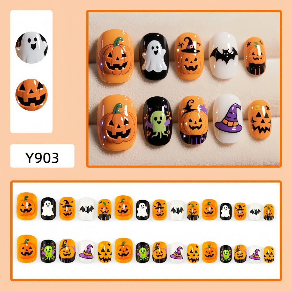 Kunstnägel Im Kreativen Halloween-Motiv Brehn