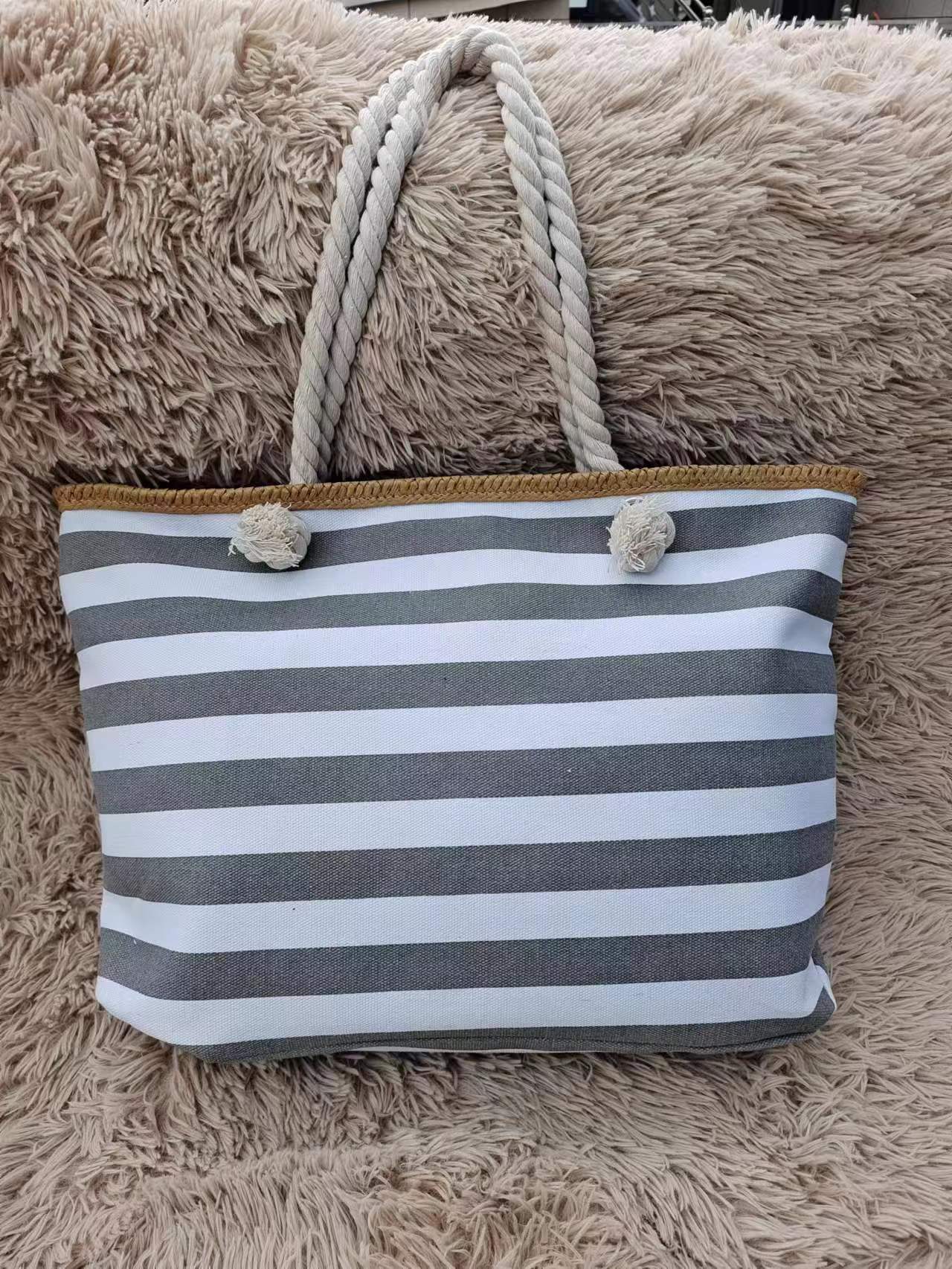 Große Strandtasche mit Maritimen Streifen Brehn
