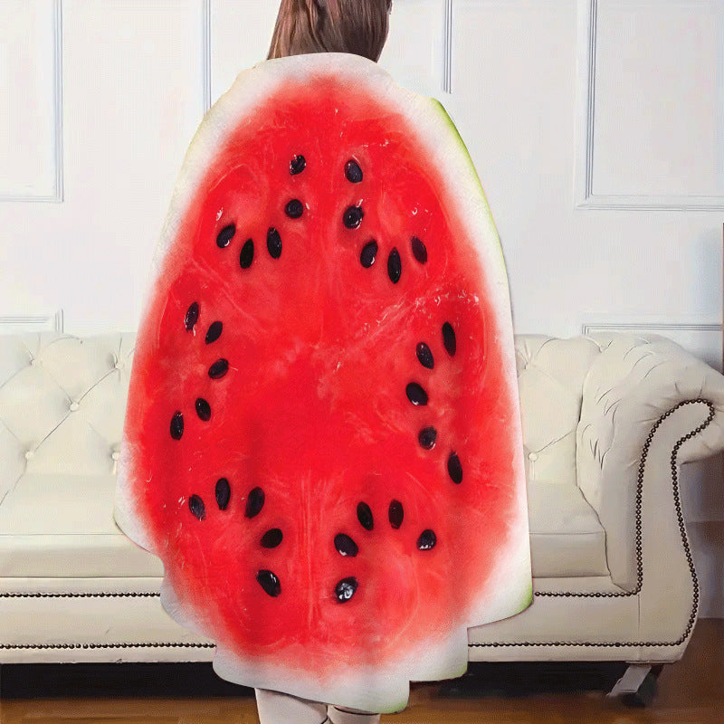 Fun Wassermelonenstück Plüschwurfdecke