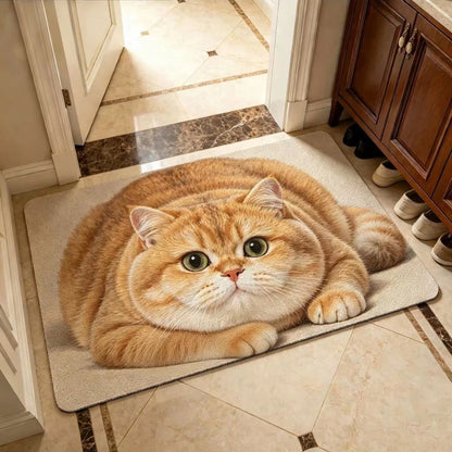Niedlicher katzenmotiver Plüsch-Teppich