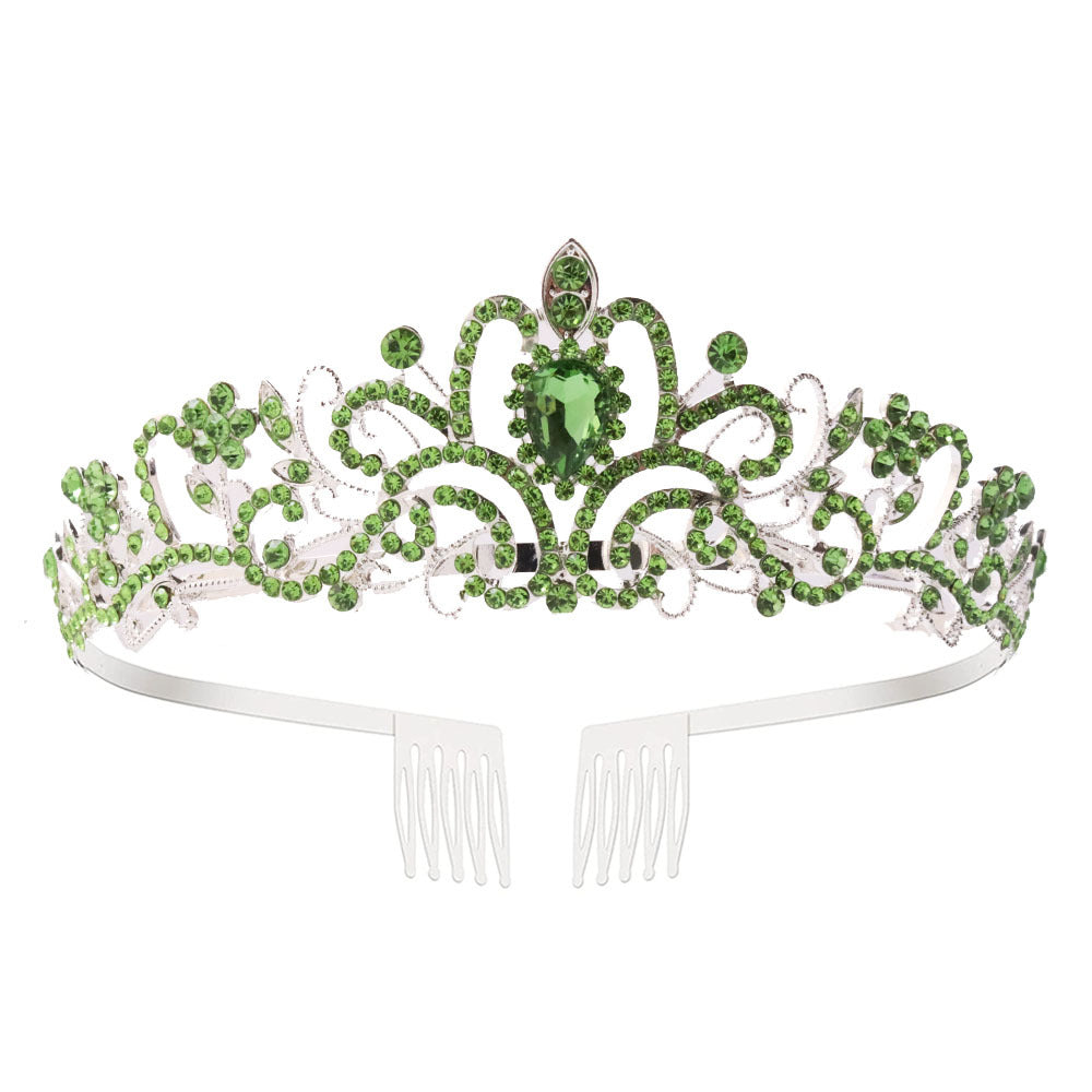Damen Funkelnde Kristall-Tiara mit filigranem Design Brehn