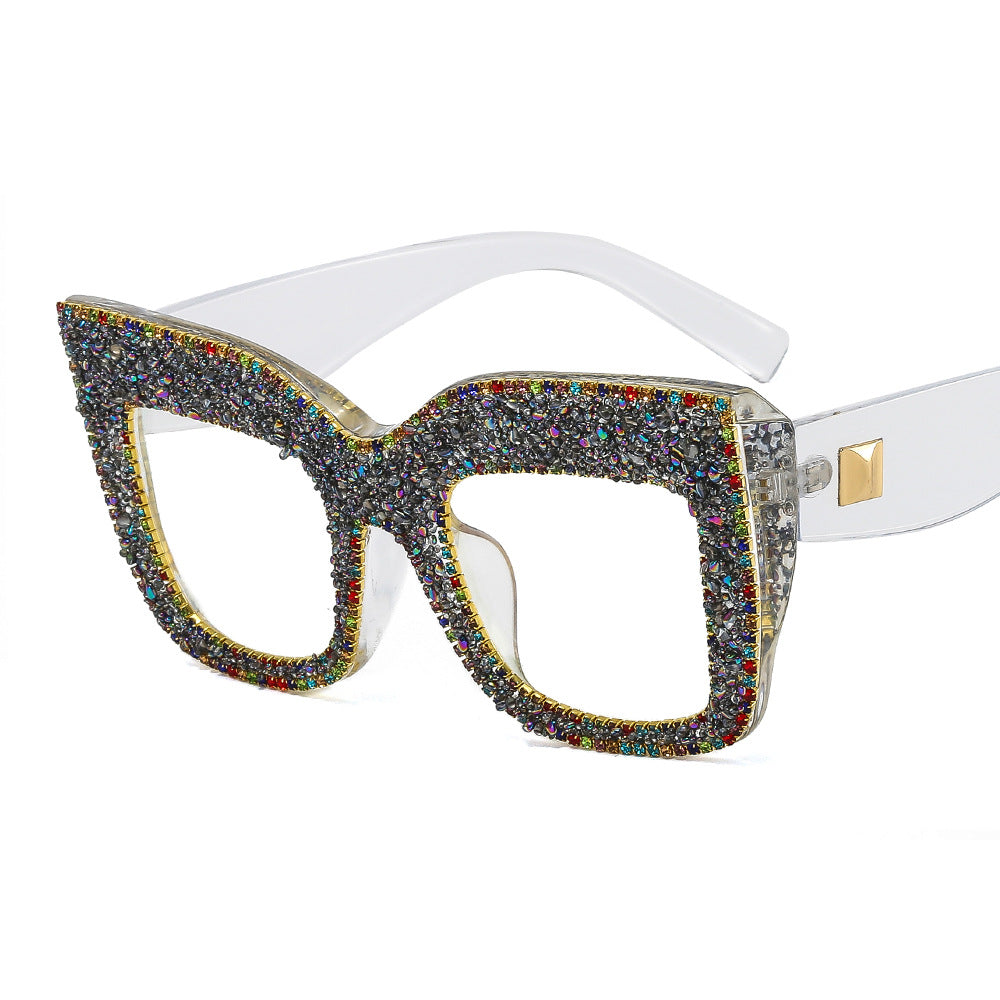 Damen auffällige Statement-Sonnenbrille mit glamourösem Rahmen Brehn