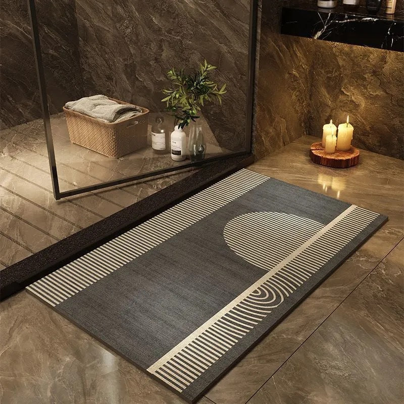 Moderne geometrische Badmatte Brehn