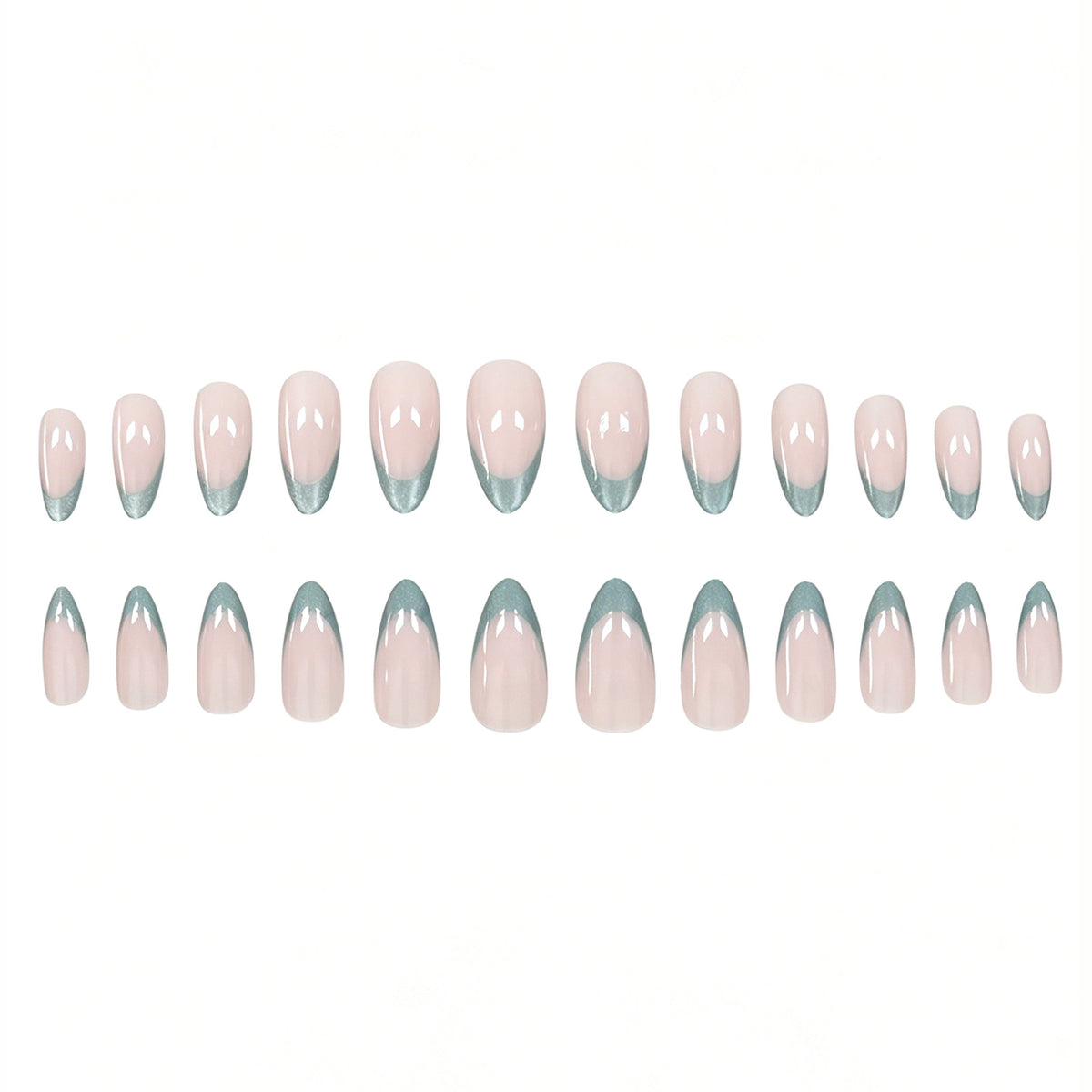 Gradient Glitter French Tip Nagelverstärkungen Brehn