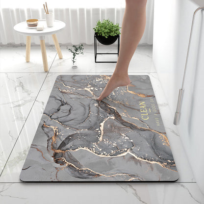 Rutschfeste Marmor Design Badezimmermatte