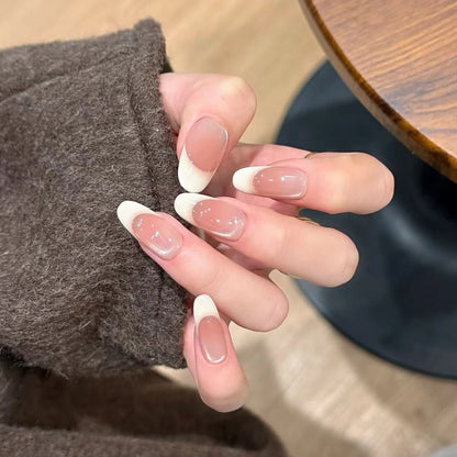 Ombre Französische Tip Press-On Nägel Brehn