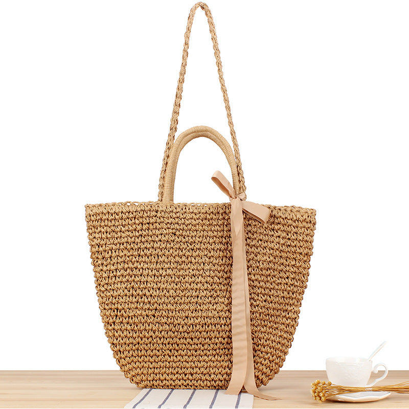 Elegante Stroh-Shoppingtasche Brehn