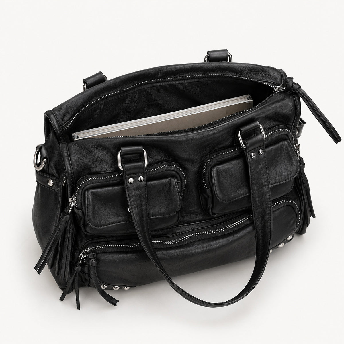 Multitaschen-Leder-Satteltasche