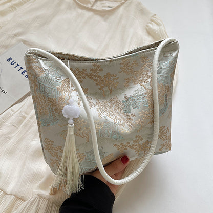 Elegante Satin Schultertasche