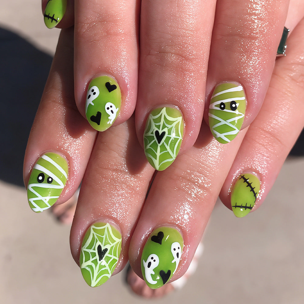 Verspieltes Halloween-Themen Druck-Nagelkunst-Set Brehn