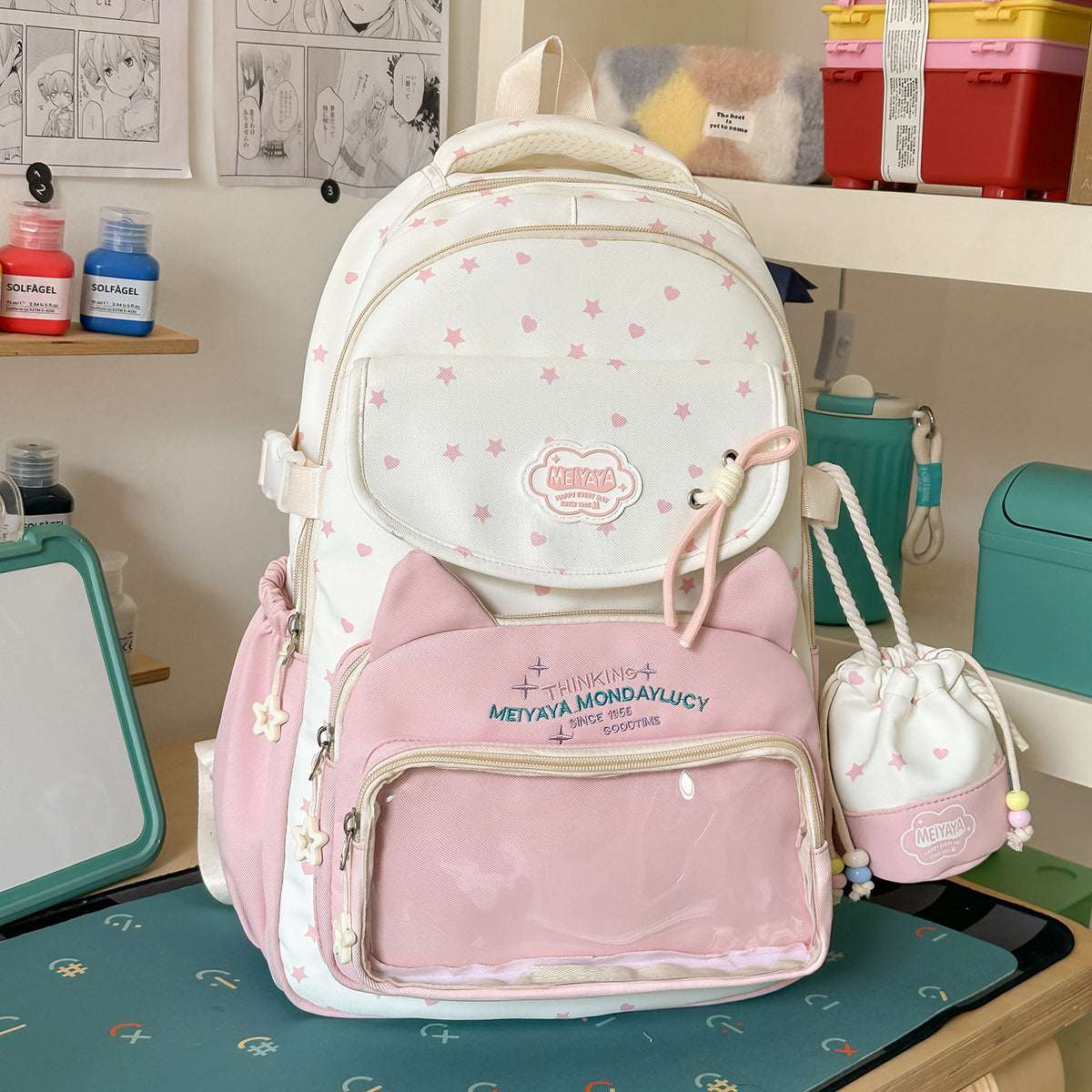 Stylische Wasserfeste Sternmuster Rucksack Brehn