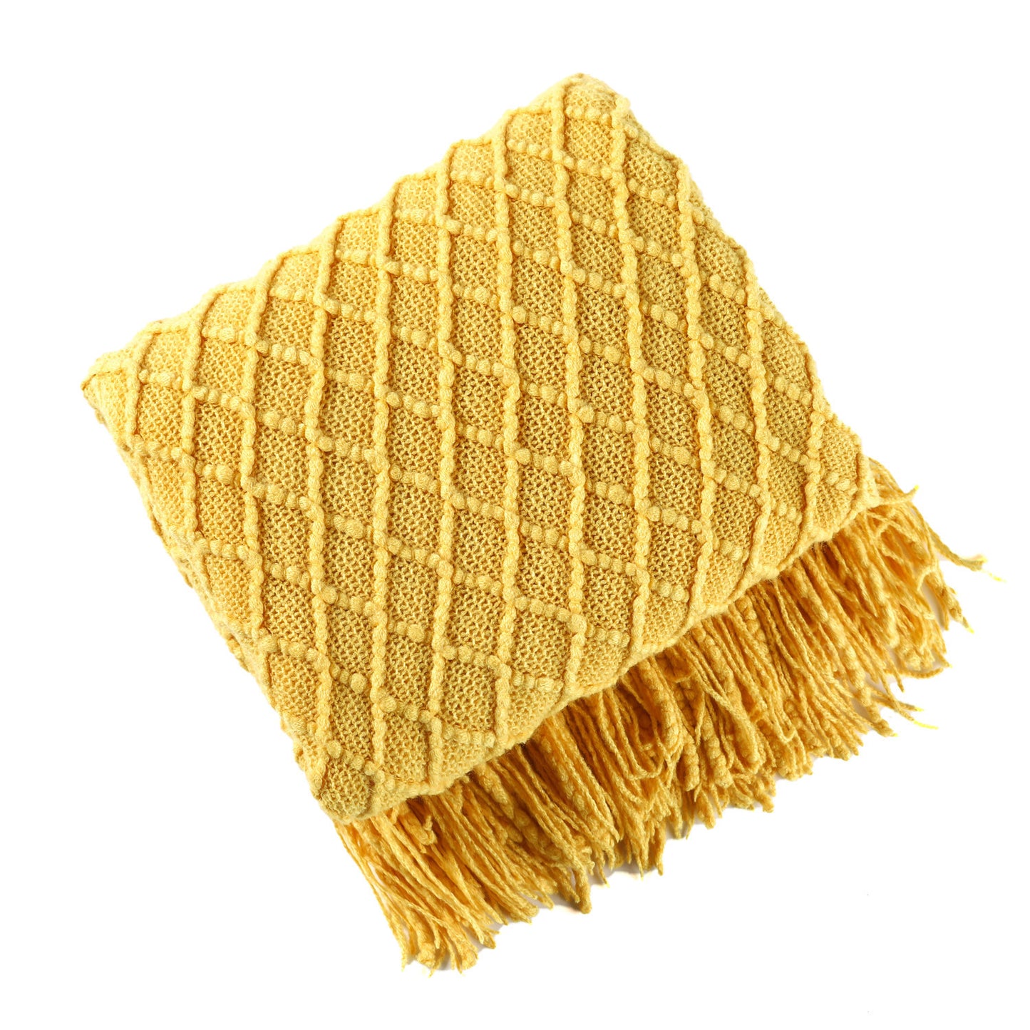 Kabelflecht-Fringe-Wurfdecke Brehn