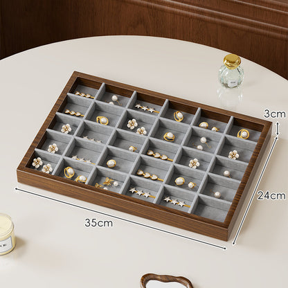 Zwölf-Fächer Bambus Schmuck Organizer Tray